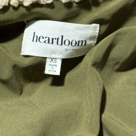 Heartloom coat, XS Olive and cream. - Picture 10 of 13